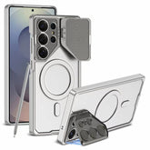 PC Magnetic Case with Camera Cover Stand for Samsung Ultra Series